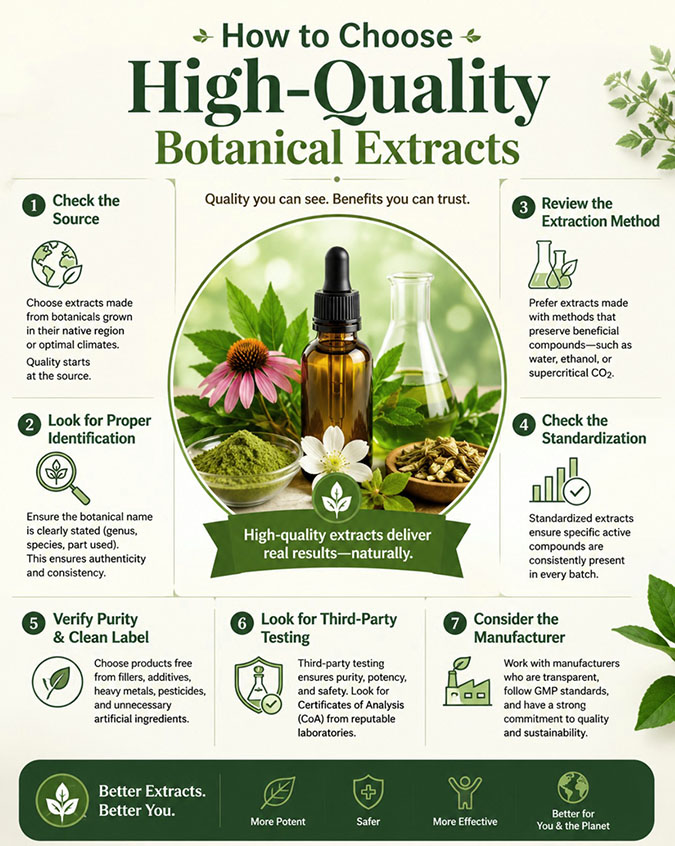 How to Choose High-Quality Botanical Extracts