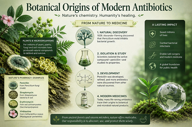 Botanical Origins of Modern Antibiotics